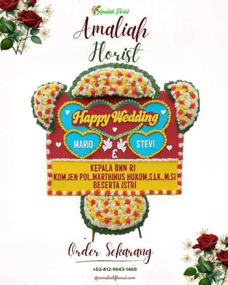 Papan Bunga Pernikahan Dhompo